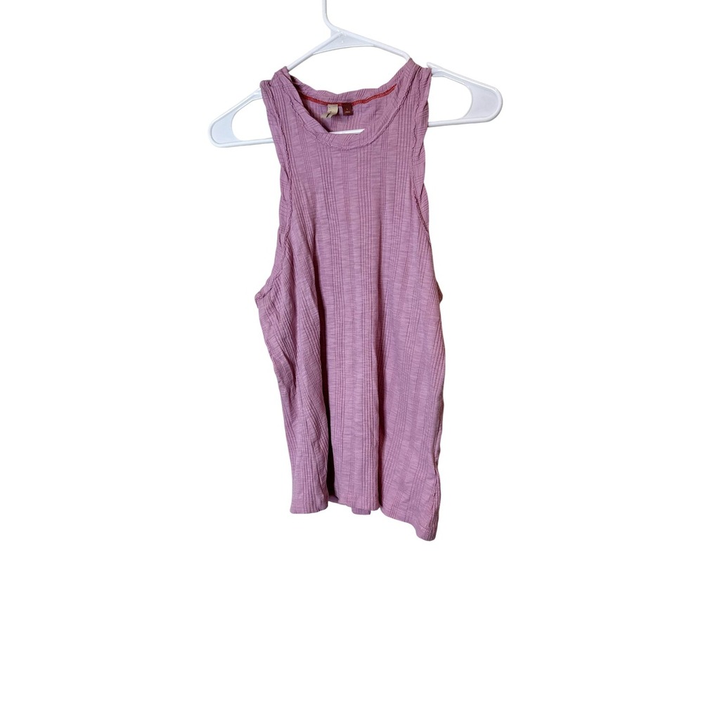 Pilcro Tank Top Womens Large Purple Lilac Textured Knit Sleeveless Casual Summer